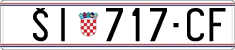 License plate of Croatia, Regular plates
