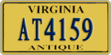 Virginia, Specialty plates (AB1234)