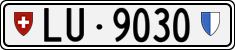 License plate of Switzerland, Cars