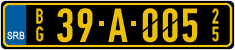 License plate of Serbia, Diplomatic