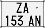 License plate of Italy, Cars (1994 year series)