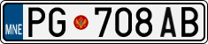 License plate of Montenegro, Trailers