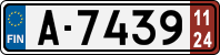 License plate of Finland, Export transit plates
