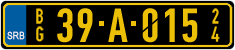 License plate of Serbia, Diplomatic