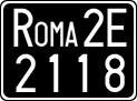 License plate of Italy, Cars (1927 year series)