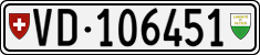 License plate of Switzerland, Cars
