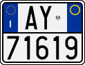 License plate of Italy, Motorcycles (1994 year series)