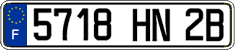 French license plate, FNI
