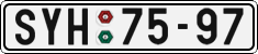 License plate of the Czech Republic, Cars (1960)