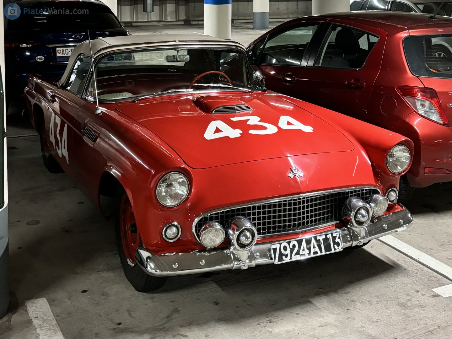 7924 AT 13, Ford Thunderbird 1st gen 1957 Convertible, 2nd facelift, 1956–1957