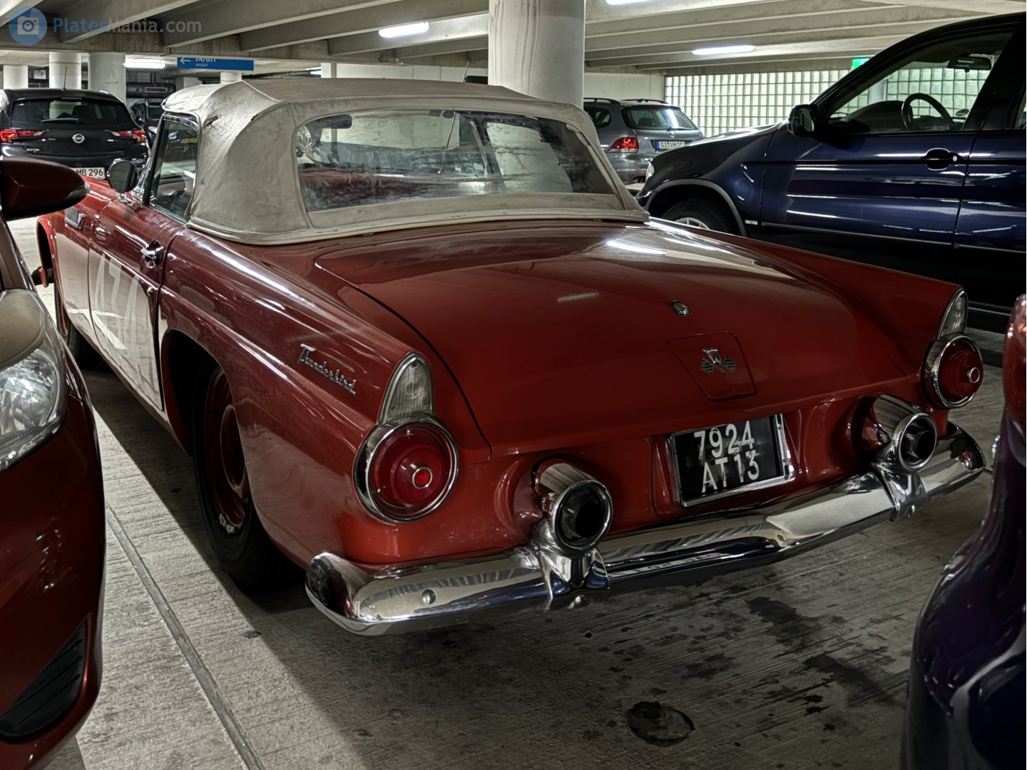 7924 AT 13, Ford Thunderbird 1st gen 1957 Convertible, 2nd facelift, 1956–1957