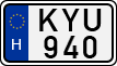 license plates of Hungary, Cars (1990)