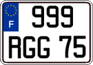 French license plate, FNI