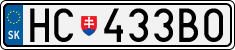 License plate of Slovakia, Cars