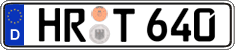 German license plate, Regular plates