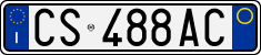 License plate of Italy, Cars (1994 year series)
