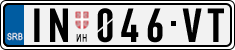 License plate of Serbia, Cars