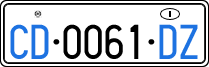 License plate of Italy, Diplomatic