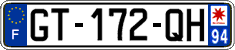 French license plate, SIV (ordinary)