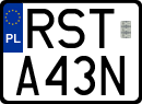 License plates of Poland, Special vehicles and motorcycles
