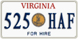 Virginia, Great Seal (123 HAB / For Hire)