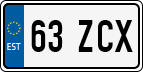 License plate of Estonia, Regular car plates (US-size)