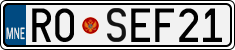 License plate of Montenegro, Vanity Plates
