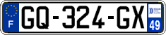 French license plate, SIV (ordinary)
