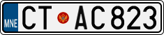 License plate of Montenegro, Cars