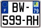 French license plate, SIV (ordinary)