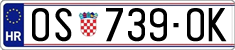 License plate of Croatia, Regular plates
