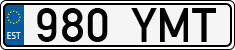 License plate of Estonia, Regular car plates