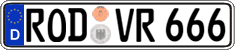 German license plate, Regular plates