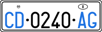 License plate of Italy, Diplomatic