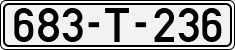 License plate of Bosnia and Herzegovina, 1998 year system