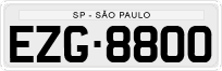 License plate of Brazil, Private owners (1990)