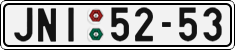 License plate of the Czech Republic, Cars (1960)