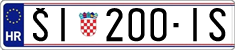 License plate of Croatia, Regular plates
