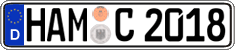 German license plate, Regular plates