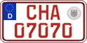 German license plate, Red license plates