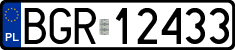 License plates of Poland, Regular car plates