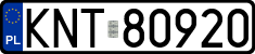 License plates of Poland, Regular car plates