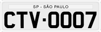 License plate of Brazil, Private owners (1990)