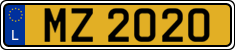 License plate of Luxembourg, 2003 year system