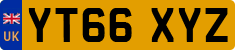 License plate of the United Kingdom, 2001 year system