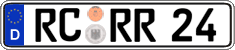 German license plate, Regular plates