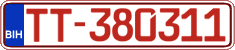 License plate of Bosnia and Herzegovina, Provisional