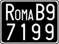 License plate of Italy, Cars (1927 year series)