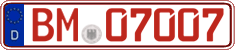 German license plate, Red license plates