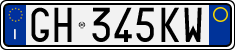 License plate of Italy, Cars (1994 year series)
